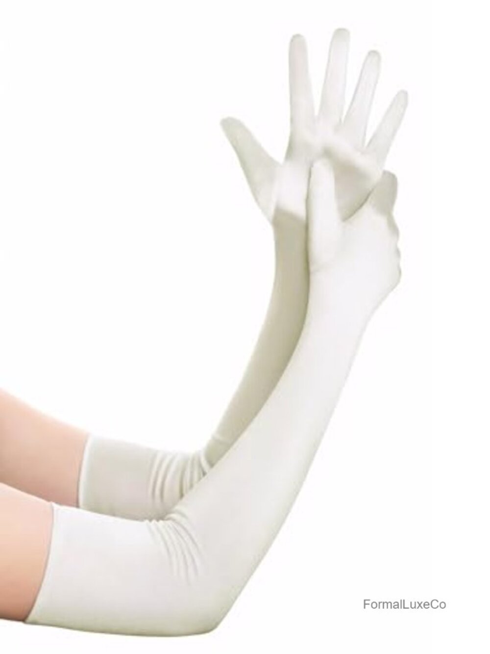 Long Satin Opera Gloves Elbow Length Vintage 1920s Cosplay Accessory
